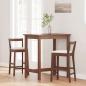 Preview: Barhocker mit Kissen 2 Stk. Braun Massivholz Gummibaum