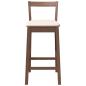 Preview: Barhocker mit Kissen 2 Stk. Braun Massivholz Gummibaum