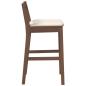 Preview: Barhocker mit Kissen 2 Stk. Braun Massivholz Gummibaum