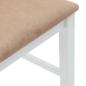 Preview: Barhocker mit Kissen 2 Stk. Weiß Massivholz Gummibaum