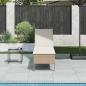 Preview: ARDEBO.de - Sonnenliege mit Auflage Beige 55x200x44 cm Poly Rattan