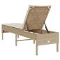 Preview: Sonnenliege mit Auflage Beige 55x200x44 cm Poly Rattan