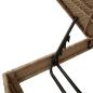 Preview: Sonnenliege mit Auflage Beige 55x200x44 cm Poly Rattan