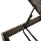 Preview: Sonnenliege mit Auflage Grau 55x200x44 cm Poly Rattan