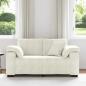 Preview: Zweisitzer-Sofa Creme 120 cm Samt