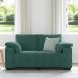 Preview: Zweisitzer-Sofa Dunkelgrün 120 cm Samt