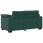 Preview: Zweisitzer-Sofa Dunkelgrün 120 cm Samt