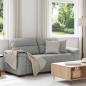 Preview: ARDEBO.de - 2-Sitzer-Sofa Wolkengrau 140 cm Stoff