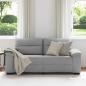 Preview: 2-Sitzer-Sofa Wolkengrau 140 cm Stoff