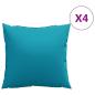 Preview: Sofakissen 4 Stk. Blau 60x60 cm Stoff