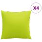 Preview: Sofakissen 4 Stk. Knallgrün 60x60 cm Stoff