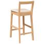 Preview: Barhocker mit Kissen 2 Stk. Natur Massivholz Gummibaum