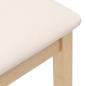 Preview: Barhocker mit Kissen 2 Stk. Natur Massivholz Gummibaum