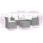 Preview: 6-tlg. Garten-Sofagarnitur mit Kissen Grau Poly Rattan