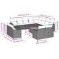 Preview: 13-tlg. Garten-Sofagarnitur mit Kissen Grau Poly Rattan