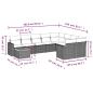 Preview: 10-tlg. Garten-Sofagarnitur mit Kissen Grau Poly Rattan