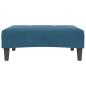 Preview: Schlafsofa 2-Sitzer mit Fußhocker Blau Samt