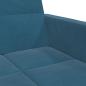 Preview: Schlafsofa 2-Sitzer mit Fußhocker Blau Samt