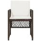 Preview: Gartenstühle mit Kissen 4 Stk. Braun Poly Rattan