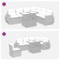Preview: 7-tlg. Garten-Sofagarnitur mit Kissen Grau Poly Rattan Akazie
