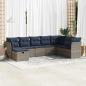 Preview: ARDEBO.de - 8-tlg. Garten-Sofagarnitur mit Kissen Grau Poly Rattan