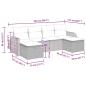 Preview: 6-tlg. Garten-Sofagarnitur mit Kissen Braun Poly Rattan