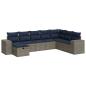 Preview: 8-tlg. Garten-Sofagarnitur mit Kissen Grau Poly Rattan