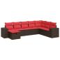 Preview: 8-tlg. Garten-Sofagarnitur mit Kissen Braun Poly Rattan