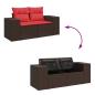 Preview: 8-tlg. Garten-Sofagarnitur mit Kissen Braun Poly Rattan