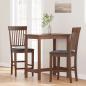 Preview: Barhocker mit Kissen 2 Stk. Braun Massivholz Gummibaum