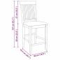 Preview: Barhocker mit Kissen 2 Stk. Braun Massivholz Gummibaum