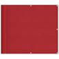 Preview: Balkon-Sichtschutz Rot 90x800 cm 100% Polyester-Oxford