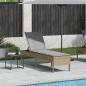 Preview: Sonnenliege mit Auflage Beige 55x200x44 cm Poly Rattan