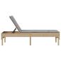 Preview: Sonnenliege mit Auflage Beige 55x200x44 cm Poly Rattan