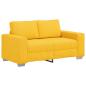 Preview: Zweisitzer-Sofa Hellgelb 120 cm Cordstoff