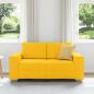 Preview: Zweisitzer-Sofa Hellgelb 120 cm Cordstoff
