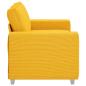 Preview: Zweisitzer-Sofa Hellgelb 120 cm Cordstoff