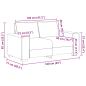 Preview: Zweisitzer-Sofa Hellgelb 120 cm Cordstoff