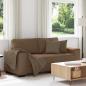 Preview: ARDEBO.de - 2-Sitzer-Sofa Braun 140 cm Stoff