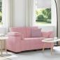 Preview: ARDEBO.de - Zweisitzer-Sofa Rosa 120 cm Samt