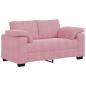 Preview: Zweisitzer-Sofa Rosa 120 cm Samt