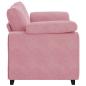 Preview: Zweisitzer-Sofa Rosa 120 cm Samt