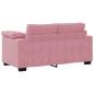 Preview: Zweisitzer-Sofa Rosa 120 cm Samt