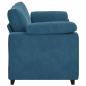 Preview: Zweisitzer-Sofa Blau 140 cm Samt