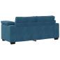 Preview: Zweisitzer-Sofa Blau 140 cm Samt
