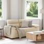 Preview: ARDEBO.de - 2-Sitzer-Sofa Creme 120 cm Stoff