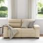 Preview: 2-Sitzer-Sofa Creme 120 cm Stoff