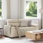 Preview: ARDEBO.de - 2-Sitzer-Sofa 120 cm Leinen