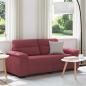 Preview: ARDEBO.de - 2-Sitzer-Sofa Weinrot 140 cm Stoff