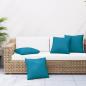 Preview: ARDEBO.de - Sofakissen 4 Stk. Blau 40x40 cm Stoff